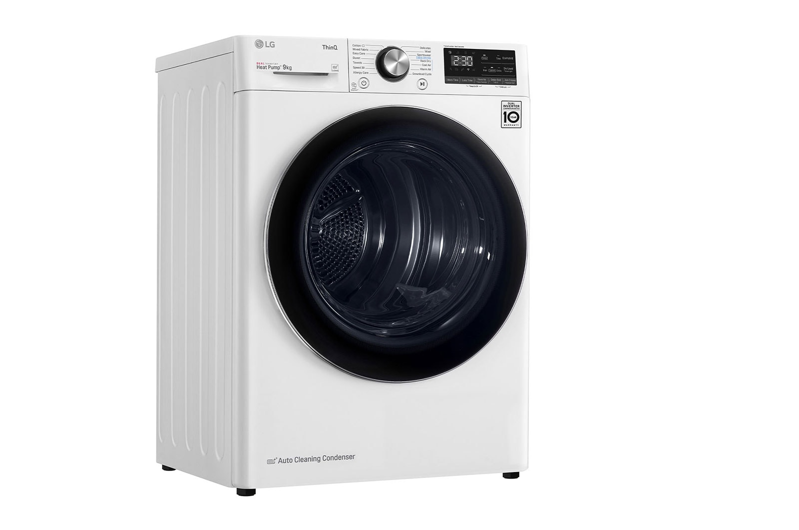 LG Secadora 9Kg Dual Inverter Heat Pump con ThinQ, blanco, DF9WVC2S6