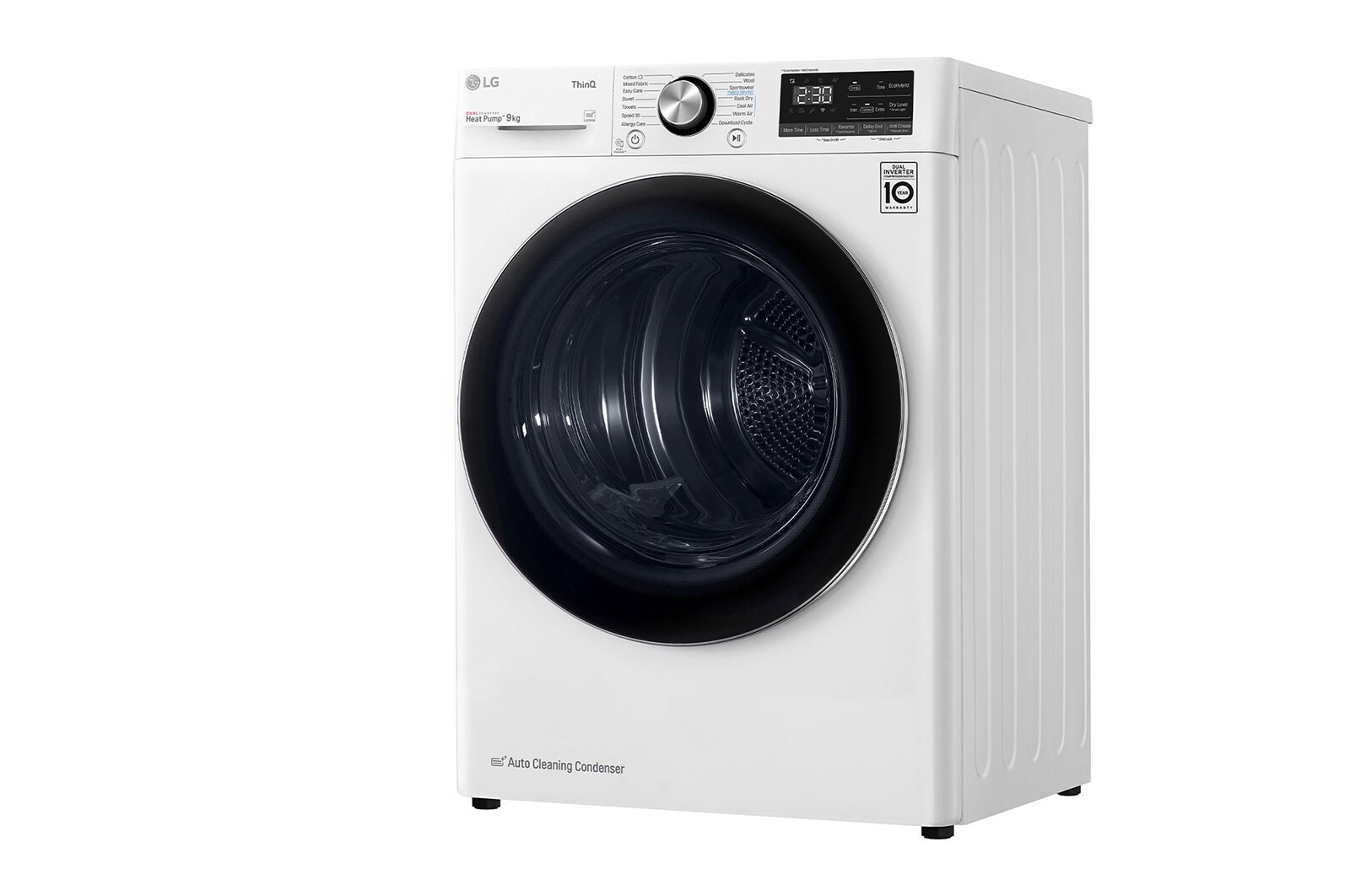 LG Secadora 9Kg Dual Inverter Heat Pump con ThinQ, blanco, DF9WVC2S6