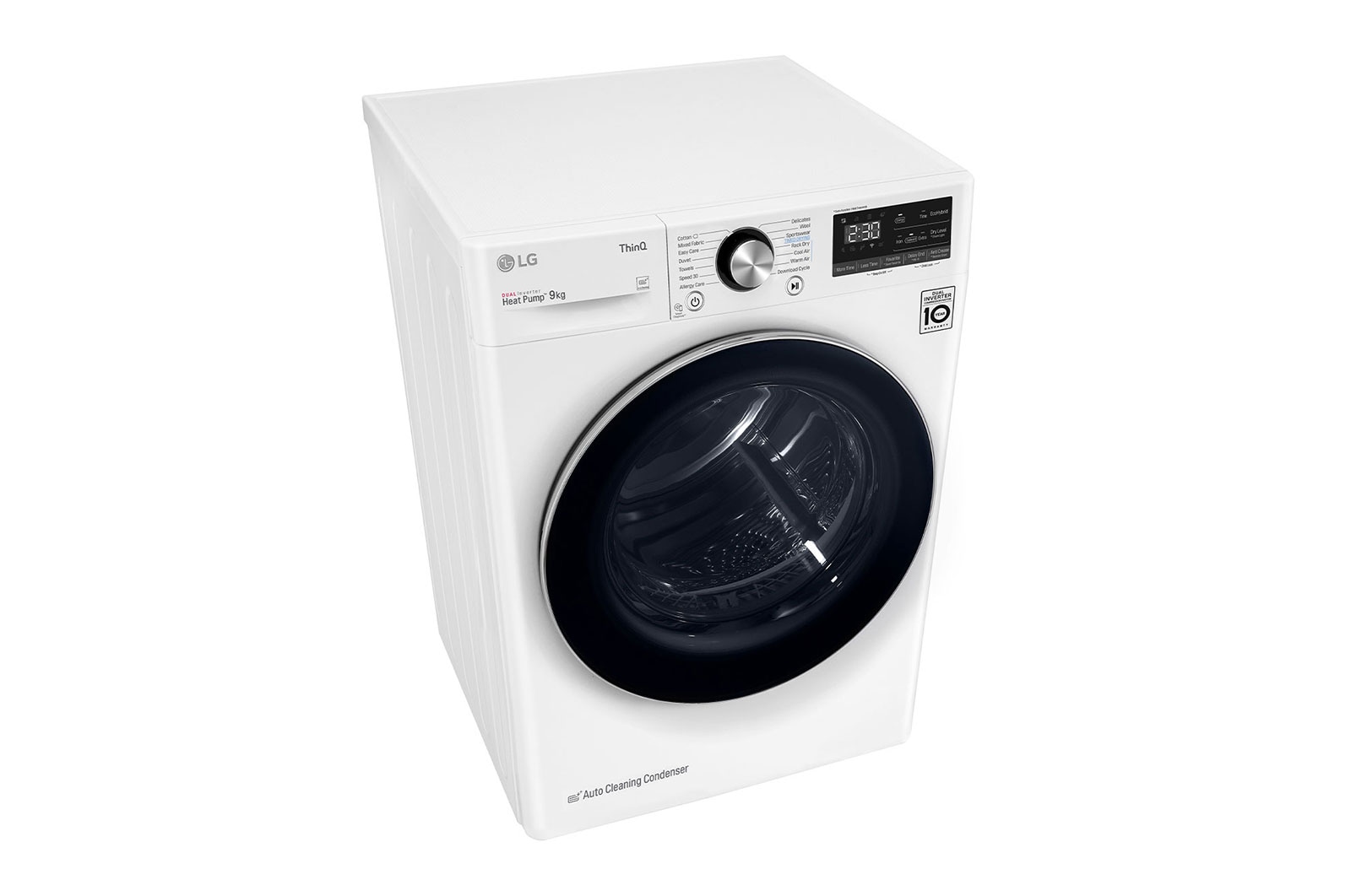LG Secadora 9Kg Dual Inverter Heat Pump con ThinQ, blanco, DF9WVC2S6