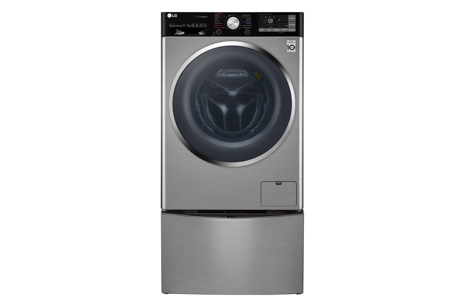 LG Lavaseca TWINWash de 13 kg de Lavado y 07 kg de Secado, con 6MotionDD y conectividad Wi-Fi, F1107VRDSD-WT2VM