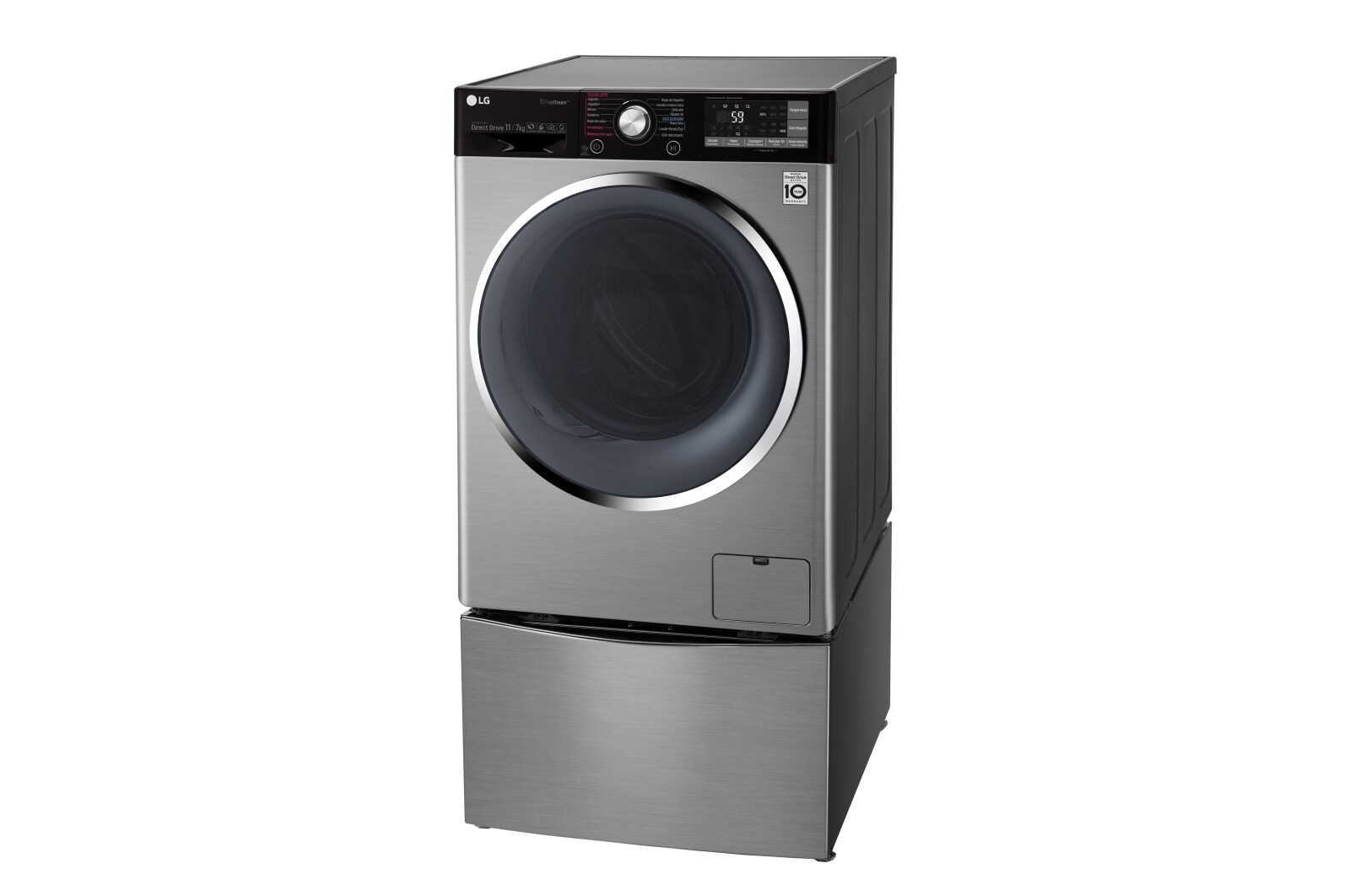 LG Lavaseca TWINWash de 13 kg de Lavado y 07 kg de Secado, con 6MotionDD y conectividad Wi-Fi, F1107VRDSD-WT2VM