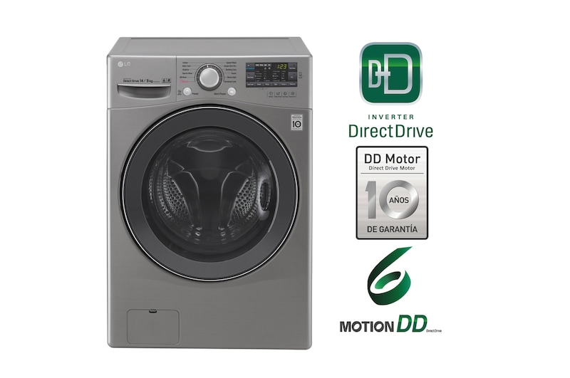 LG Lavaseca de 15 kg. Lavado y 8 kg. de Secado con 6 Motion DD, F1508ERD