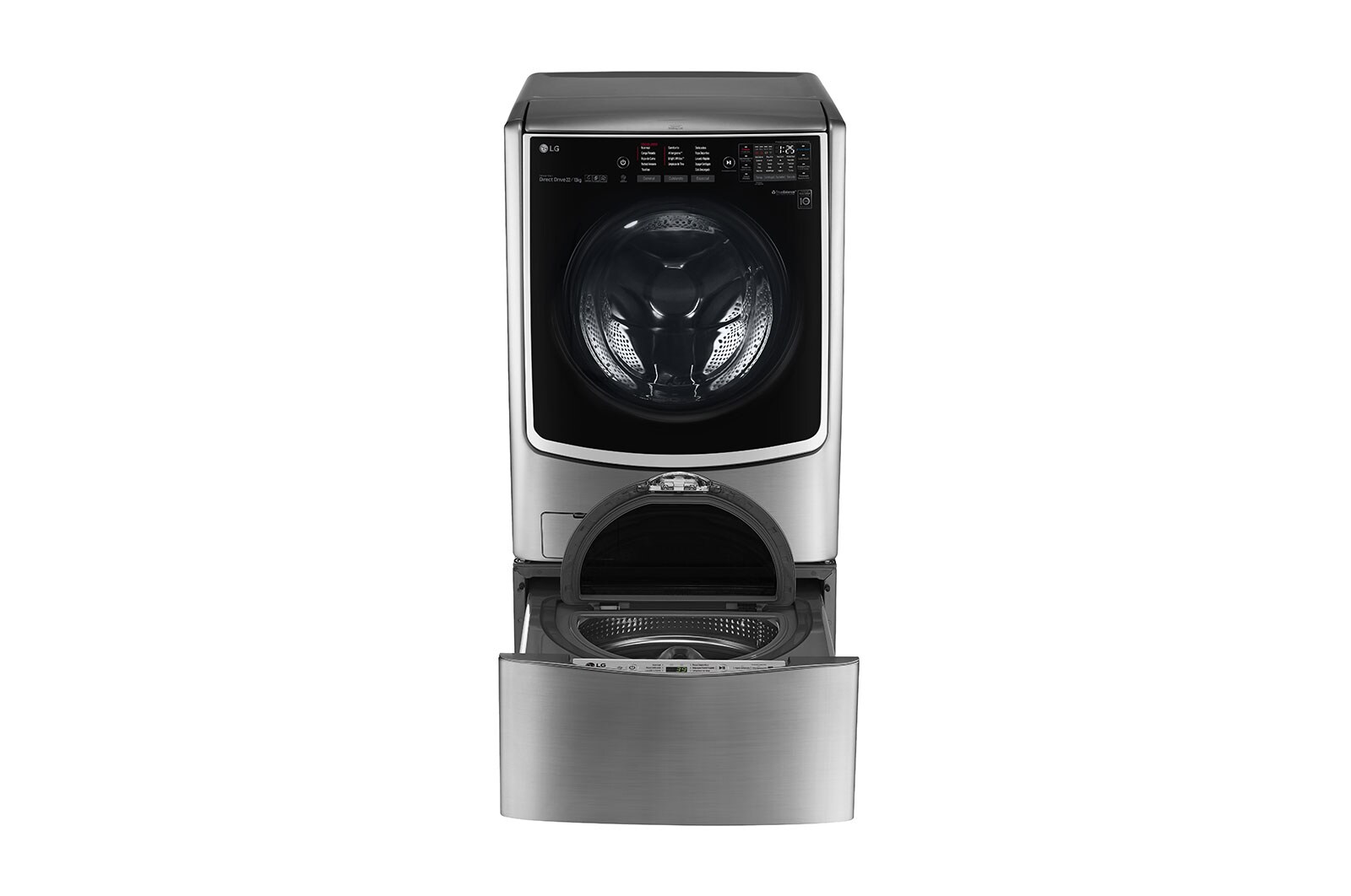 LG Lavaseca TWINWash de 25.5 kg de Lavado y 13 kg de Secado, con 6MotionDD y conectividad Wi-Fi, F2213VRDSTT + WD100CV