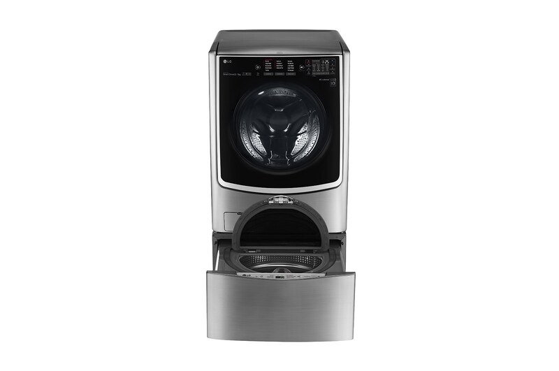 LG Lavaseca TWINWash de 25.5 kg de Lavado y 13 kg de Secado, con 6MotionDD y conectividad Wi-Fi, F2213VRDSTT + WD100CV