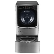 Vista frontal de Lavaseca TWINWash de 25.5 kg de Lavado y 13 kg de Secado, con 6MotionDD y conectividad Wi-Fi F2213VRDSTT + WD100CV