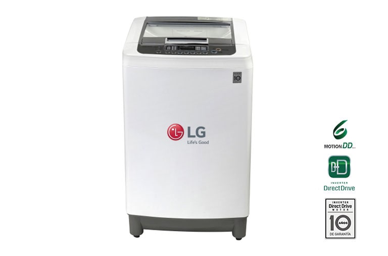 Vista frontal de Lavadora de carga superior 12 kg. con 6 Motion DD T1201DPE