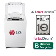 Vista frontal de Lavadora de carga superior 13 kg. con Turbo Drum T1365NTP