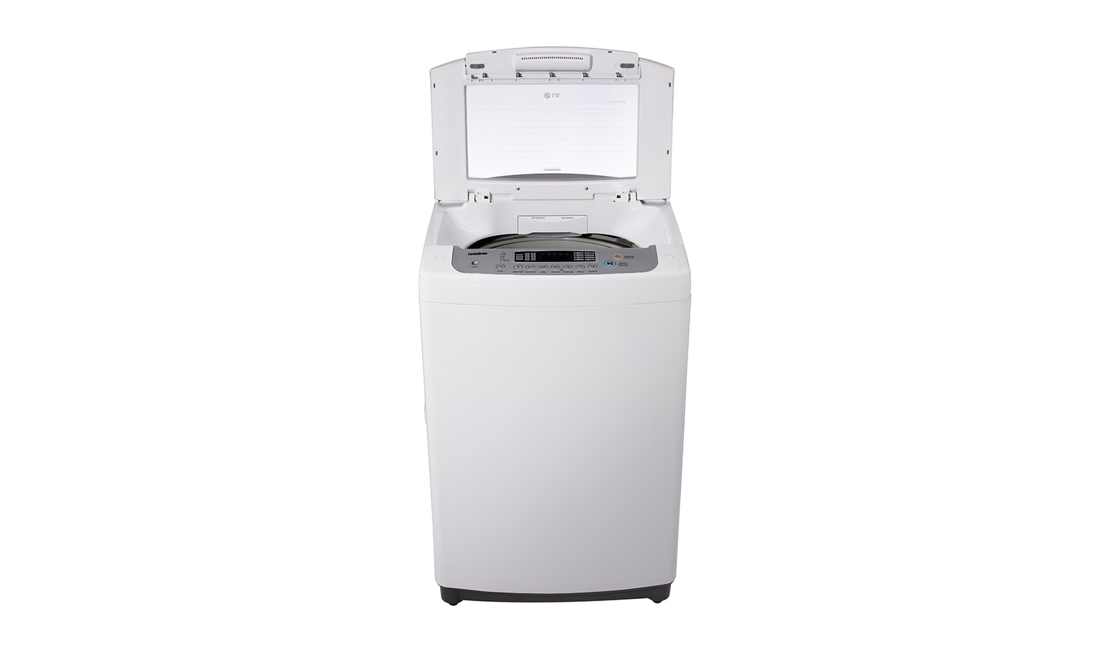 Vista frontal de Lavadora de carga superior 15 kg. Con Turbo Drum T1668TP