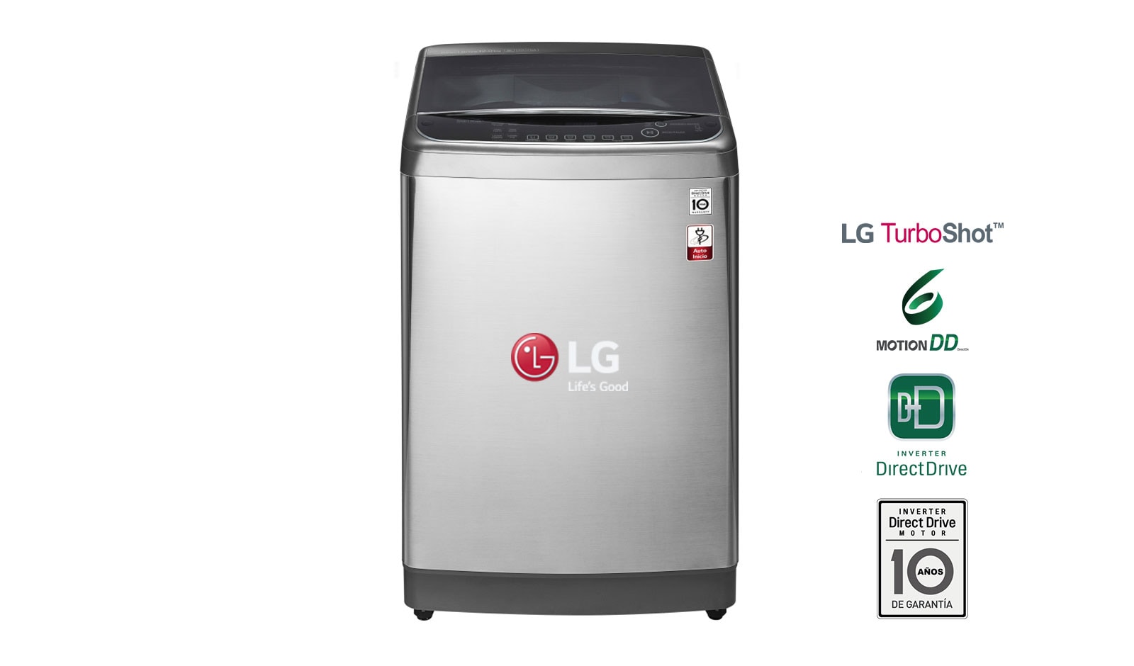 Vista frontal de Lavadora de carga superior 12 kg. Con 6 Motion DD TS1201HDPS