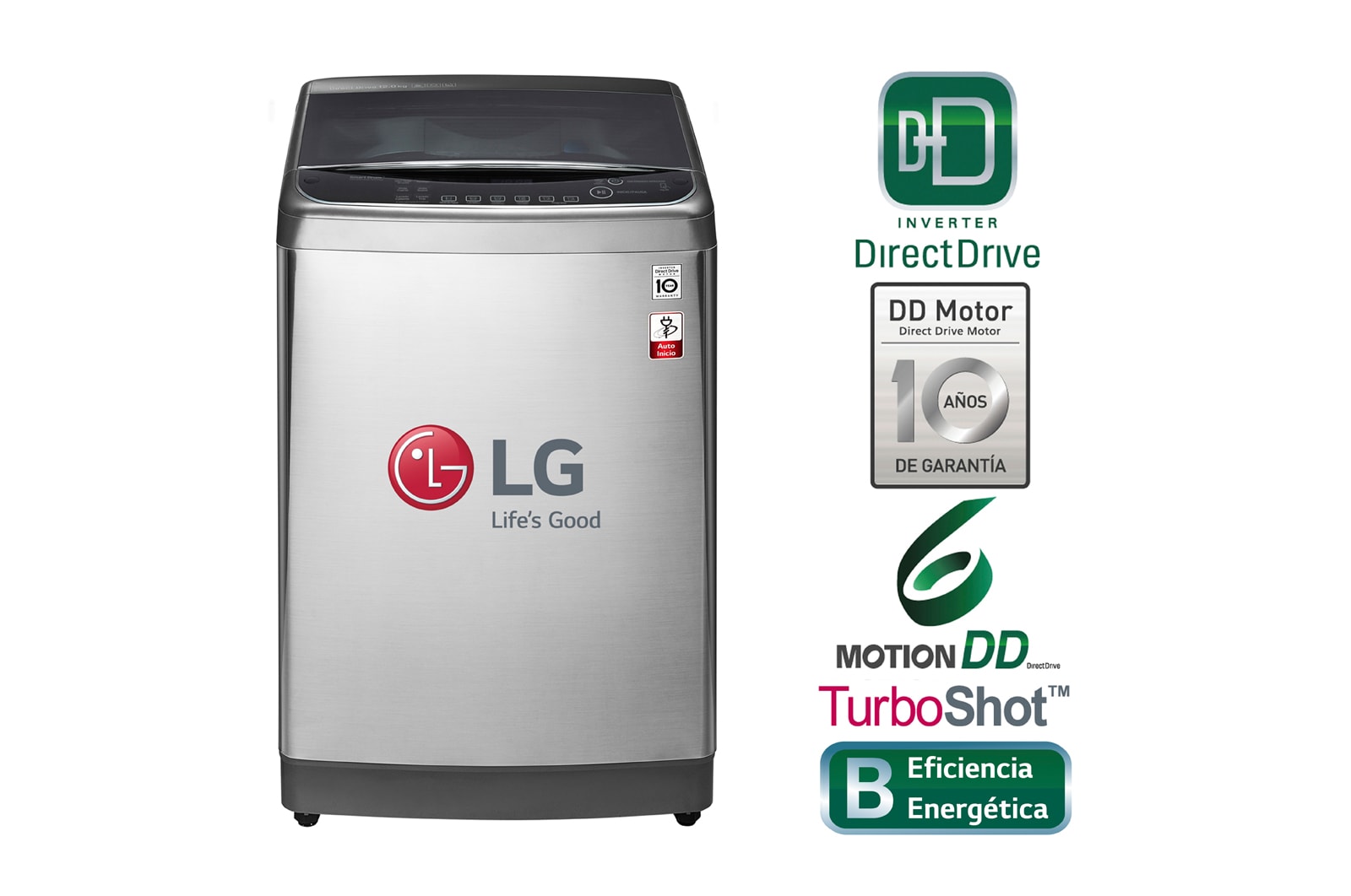 Vista frontal de Lavadora de carga superior 12.5 kg con 6 Motion DD TS1301HDPS