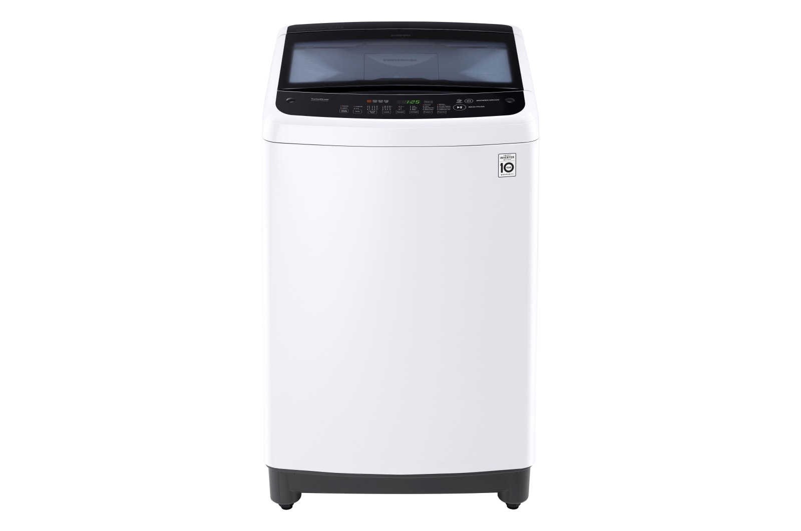 Vista frontal de Lavadora de 13 kg carga superior Smart Inverter con TurboDrum™, blanco TS1365NTP