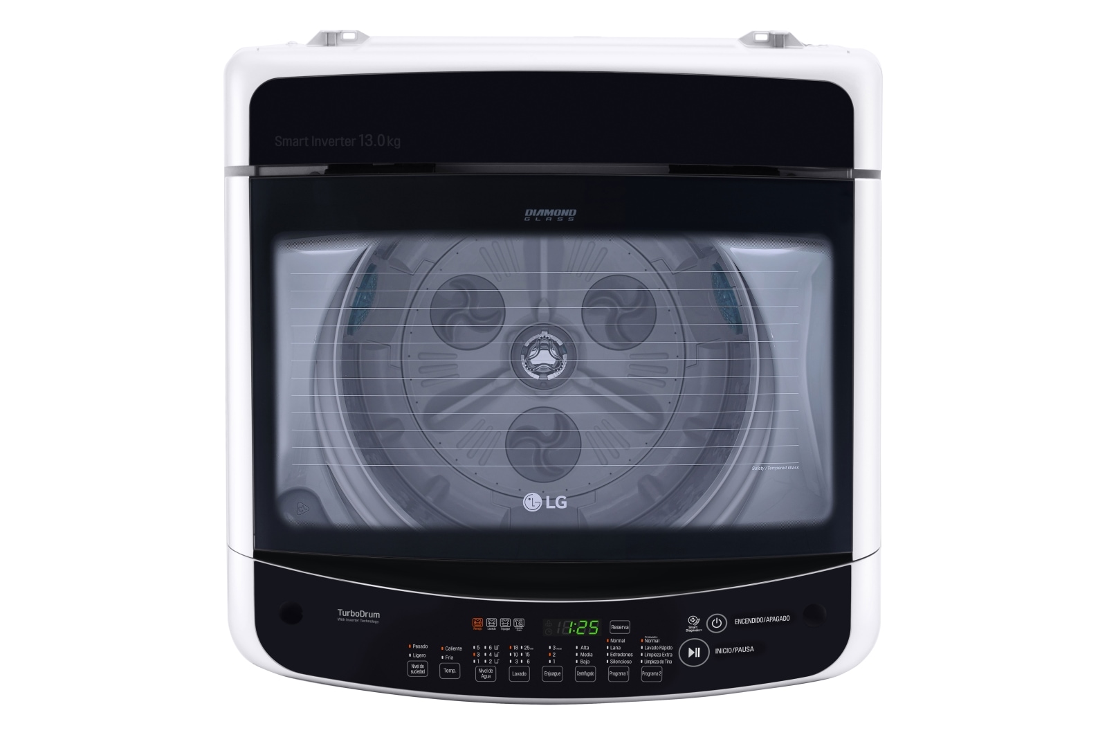 LG Lavadora de 13 kg carga superior Smart Inverter con TurboDrum™, blanco, TS1365NTP