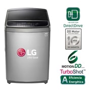 Vista frontal de Lavadora Smart ThinQ con conectividad Wi-Fi de carga superior 16 Kg con 6 Motion DD TS1600DPS