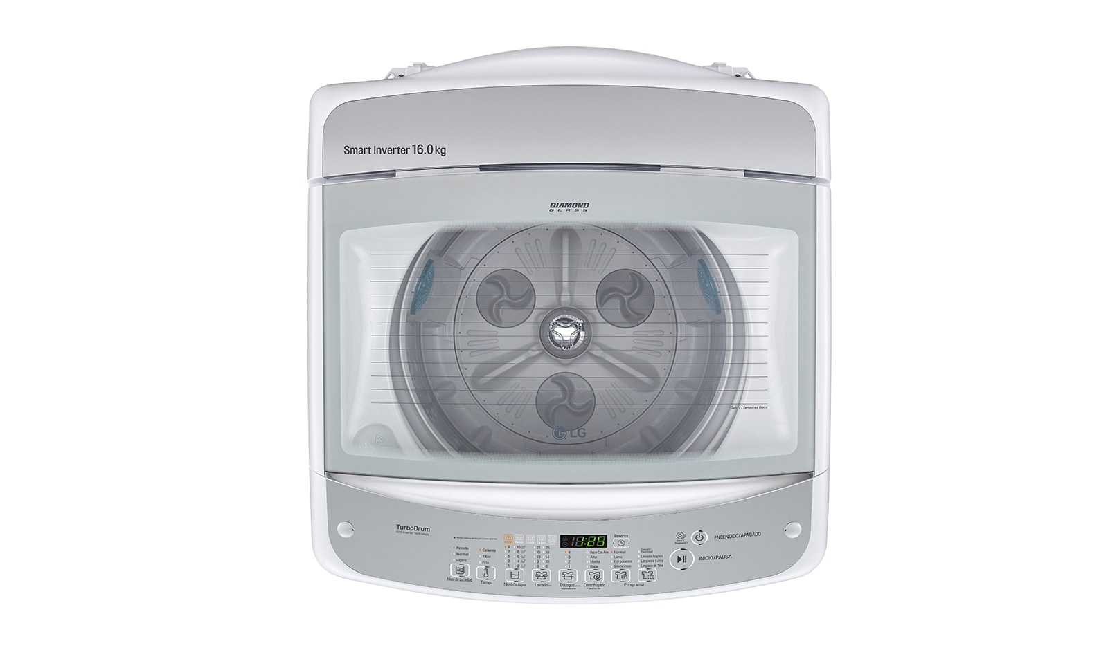 LG Lavadora de 16 kg carga superior Smart Inverter con TurboDrum™, color blanco, TS1604NW