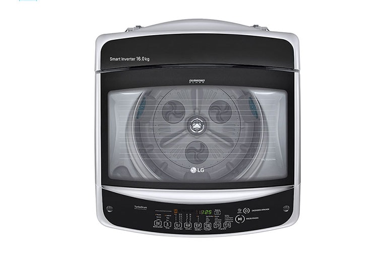LG Lavadora de 16 kg carga superior Smart Inverter con TurboDrum™, color plateado, TS1605NS