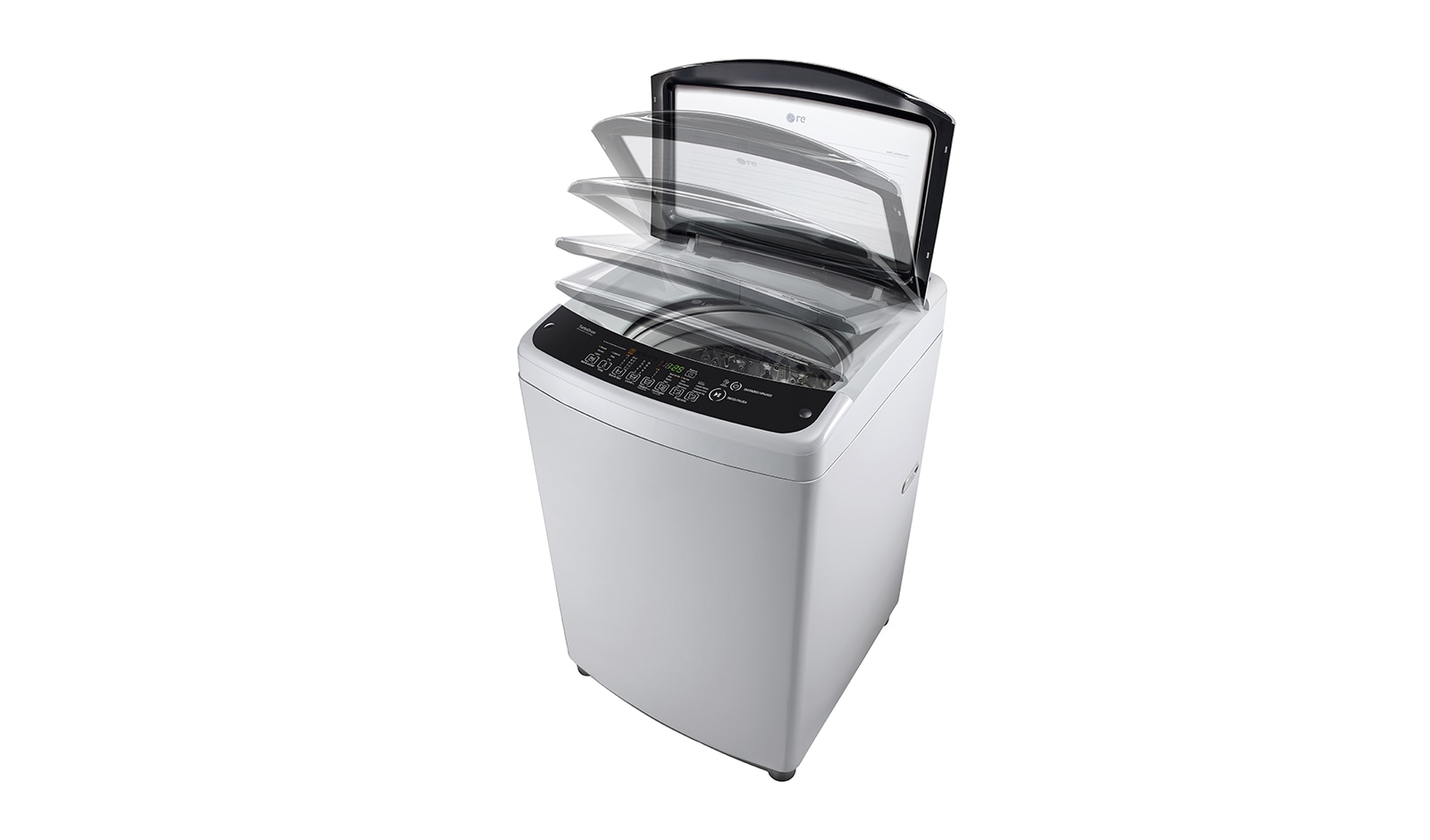 LG Lavadora de 16 kg carga superior Smart Inverter con TurboDrum™, color plateado, TS1605NS