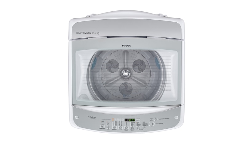 LG Lavadora de 18 kg carga superior Smart Inverter con TurboDrum™, blanco, TS1804NW
