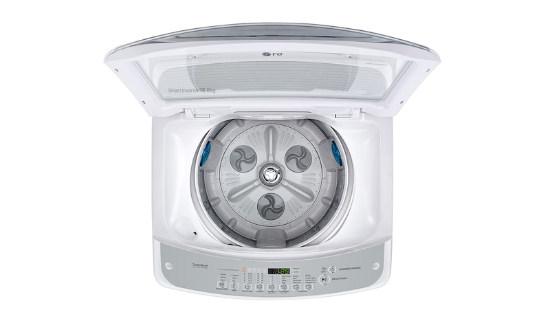 LG Lavadora de 18 kg carga superior Smart Inverter con TurboDrum™, blanco, TS1804NW