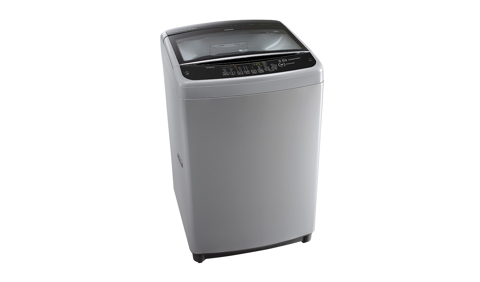 LG Lavadora de 18 kg carga superior Smart Inverter con TurboDrum™, color plateado, TS1805NS