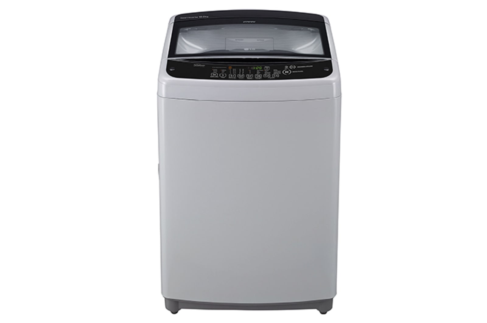 Vista frontal de Lavadora de 18 kg carga superior Smart Inverter con TurboDrum™, color plateado TS1805NS
