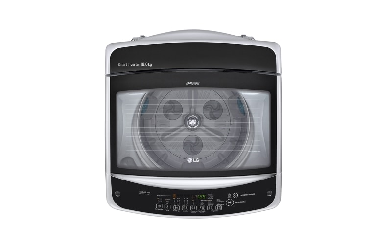 LG Lavadora de 18 kg carga superior Smart Inverter con TurboDrum™, color plateado, TS1805NS