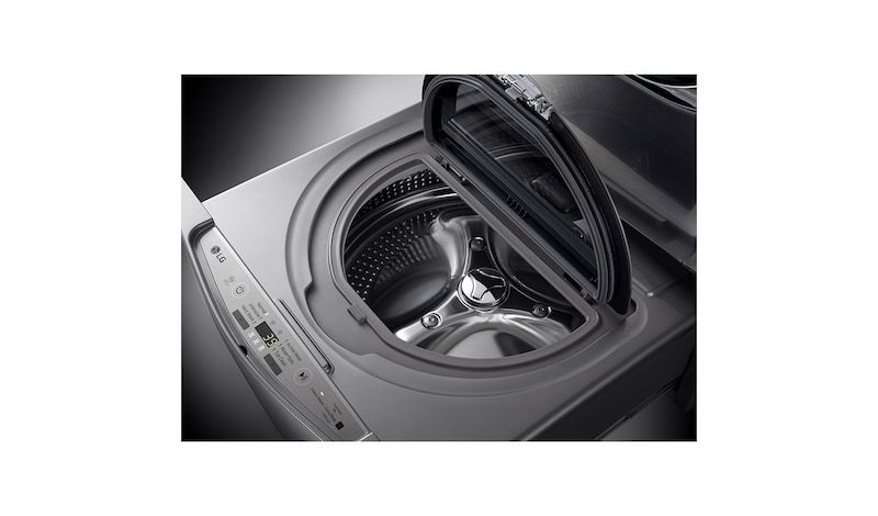 LG Lavadora de 3.5 kg, carga superior, TWINWash Mini, con Smart Diagnosis, plata inoxidable, WD100CV