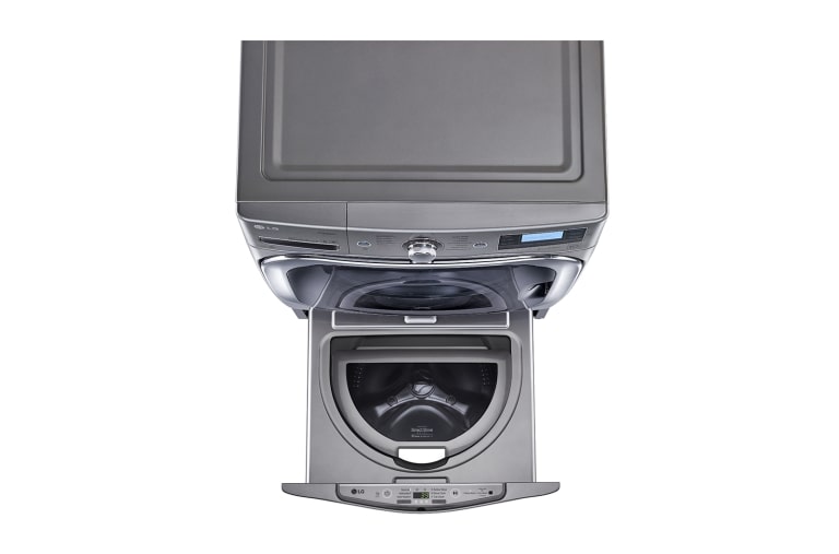 LG Lavadora de 3.5 kg, carga superior, TWINWash Mini, con Smart Diagnosis, plata inoxidable, WD100CV
