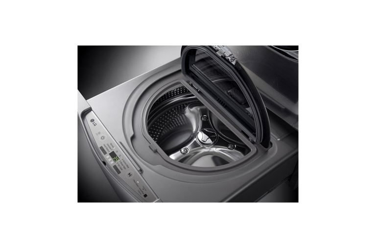 LG Lavadora de 3.5 kg, carga superior, TWINWash Mini, con Smart Diagnosis, plata inoxidable, WD100CV