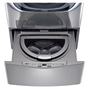 Vista frontal de Lavadora de 3.5 kg, carga superior, TWINWash Mini, con Smart Diagnosis, plata inoxidable WD100CV
