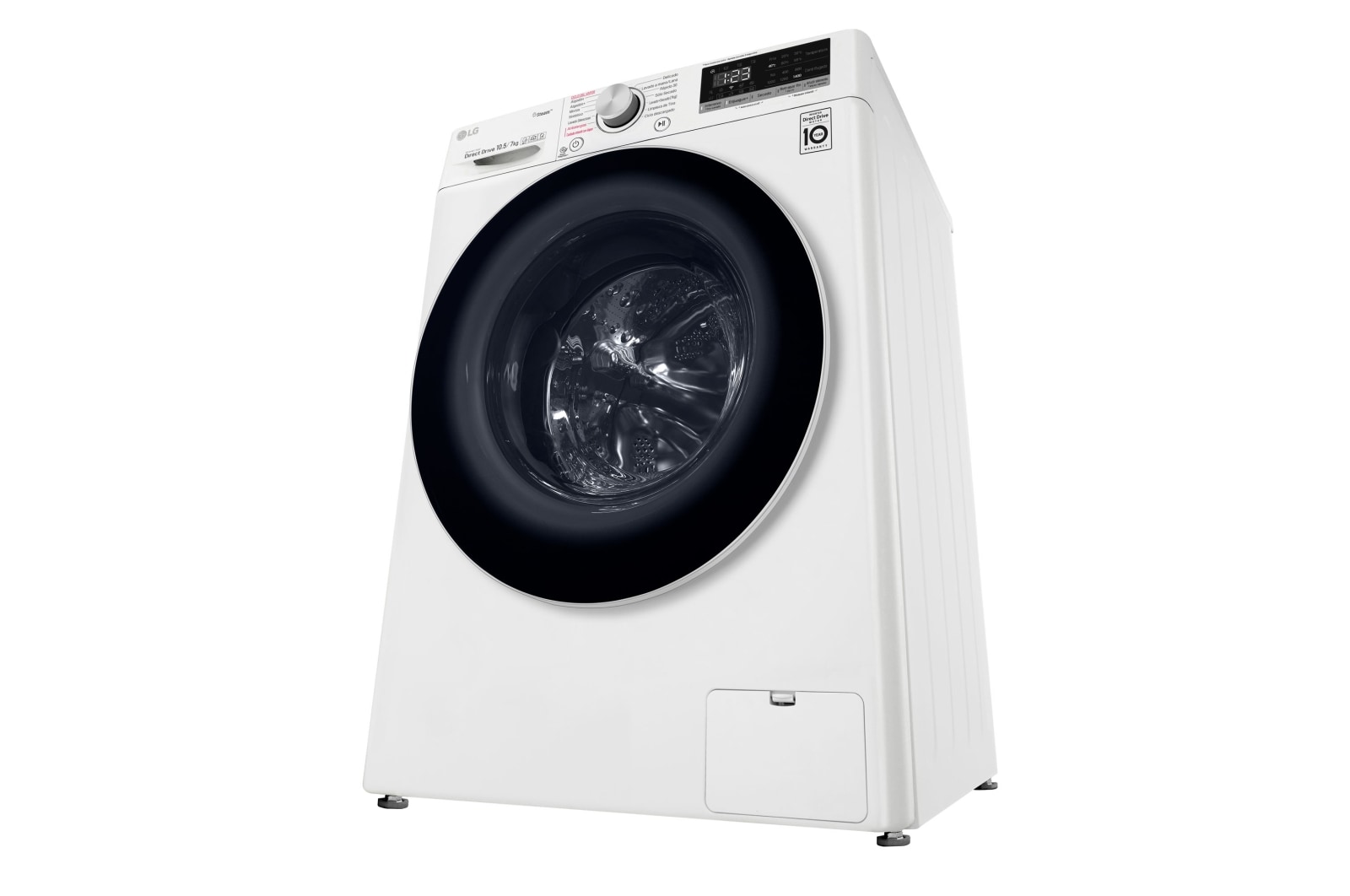 LG Lavaseca de 10.5 kg de Lavado y 07 kg de Secado, carga frontal con AI DD, Steam y conectividad Wi-Fi, WD10WVC4S6