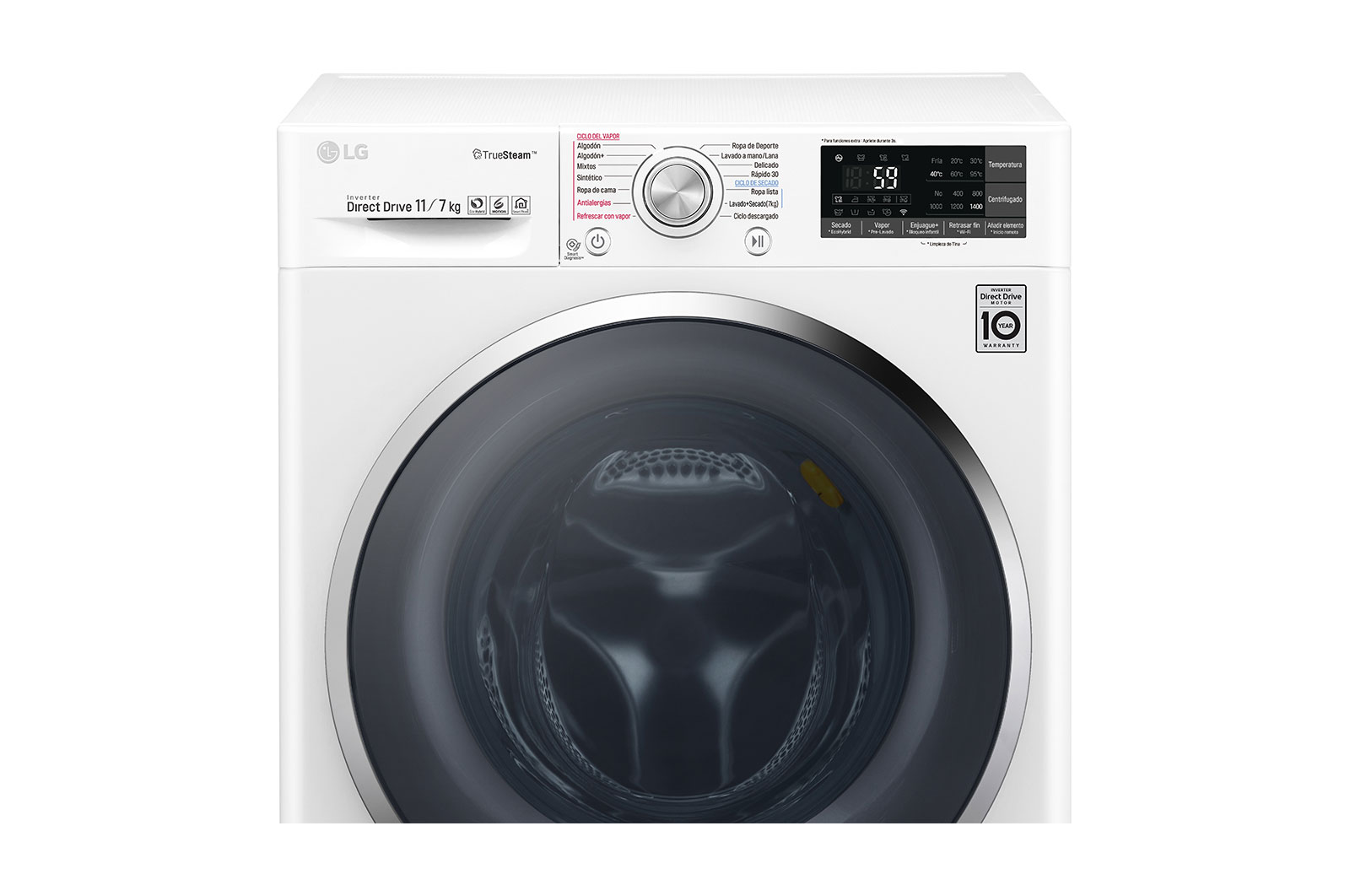 LG Lavaseca de 11 Kg Lavado y 7 Kg de Secado con 6 Motion DD, WD11WBS6