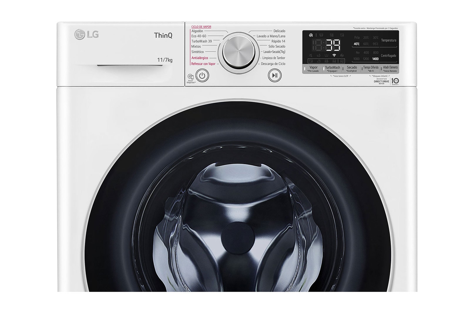 LG Lavaseca de 11Kg de Lavado y 7Kg de Secado, AI DD™ y ThinQ, WD11WVC3S6
