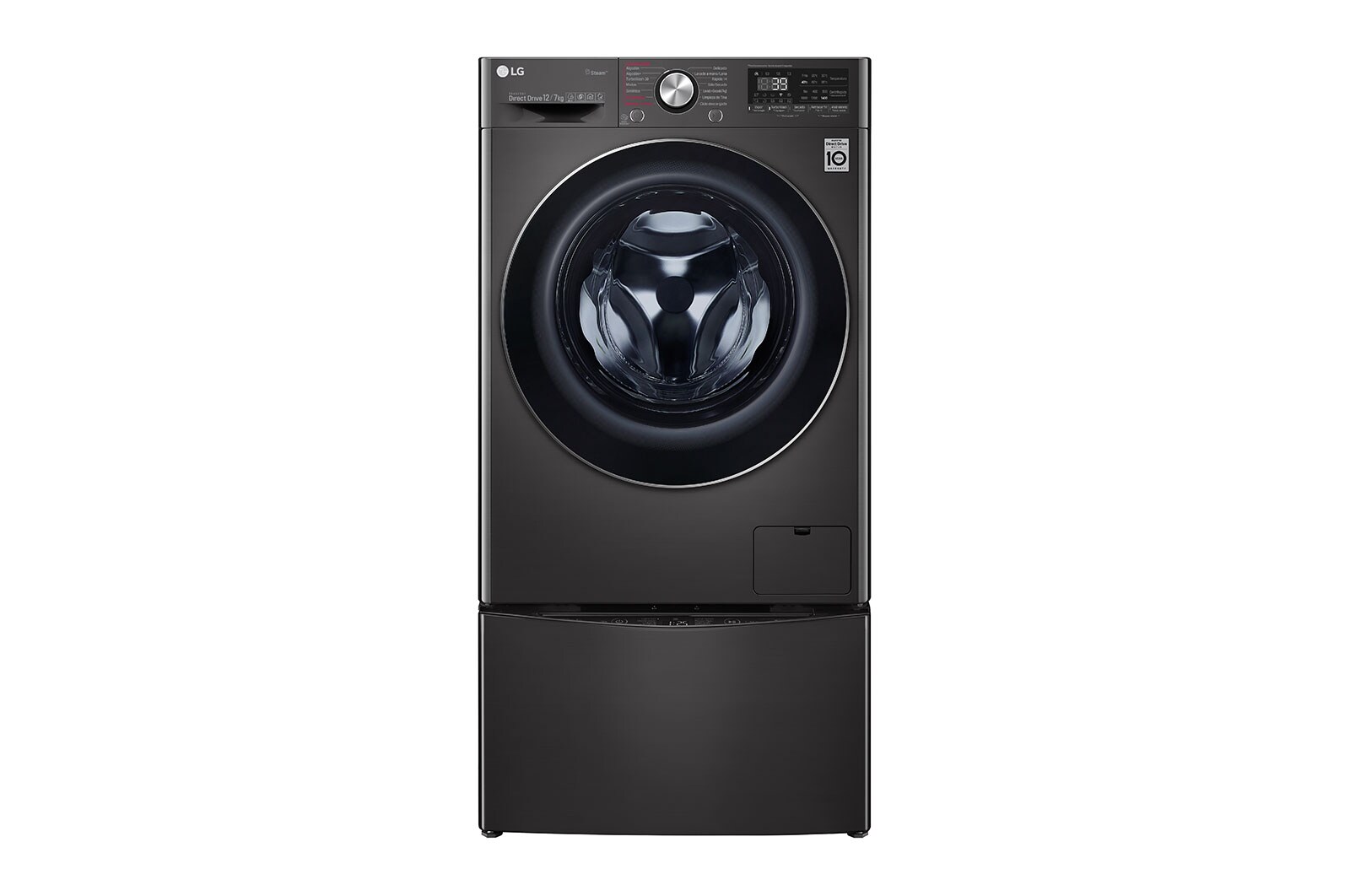 LG Lavaseca TWINWash de 14 kg de Lavado y 07 kg de Secado, con AI DD, Steam+ y conectividad Wi-Fi, WD12BVC2S6C-WT2BM