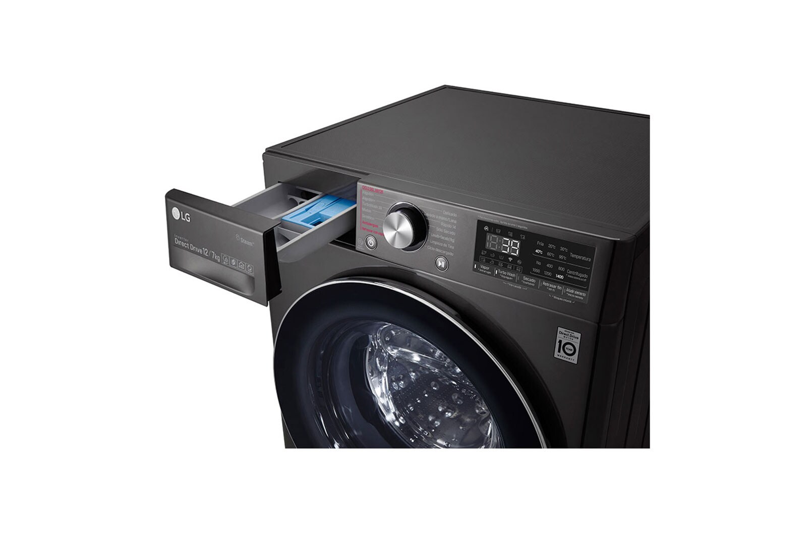 LG Lavaseca TWINWash de 14 kg de Lavado y 07 kg de Secado, con AI DD, Steam+ y conectividad Wi-Fi, WD12BVC2S6C-WT2BM