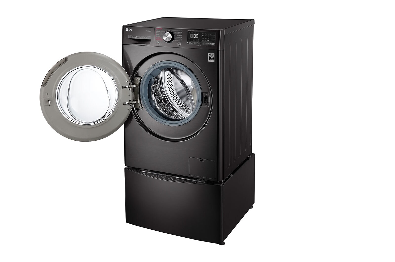 LG Lavaseca TWINWash de 14 kg de Lavado y 07 kg de Secado, con AI DD, Steam+ y conectividad Wi-Fi, WD12BVC2S6C-WT2BM