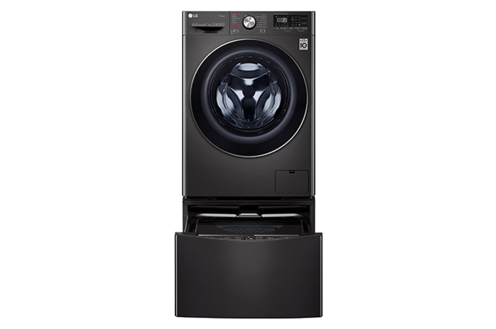 Vista frontal de Lavaseca TWINWash de 14 kg de Lavado y 07 kg de Secado, con AI DD, Steam&#43; y conectividad Wi-Fi WD12BVC2S6C-WT2BM