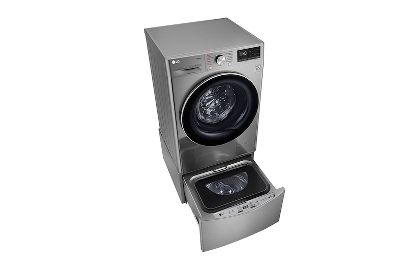 LG Lavaseca TWINWash de 14 kg de Lavado y 07 kg de Secado, con AI DD, Steam+ y conectividad Wi-Fi, WD12VVC3S6C-WT2VM