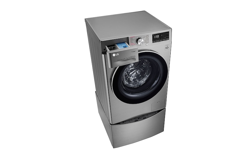 LG Lavaseca TWINWash de 14 kg de Lavado y 07 kg de Secado, con AI DD, Steam+ y conectividad Wi-Fi, WD12VVC3S6C-WT2VM