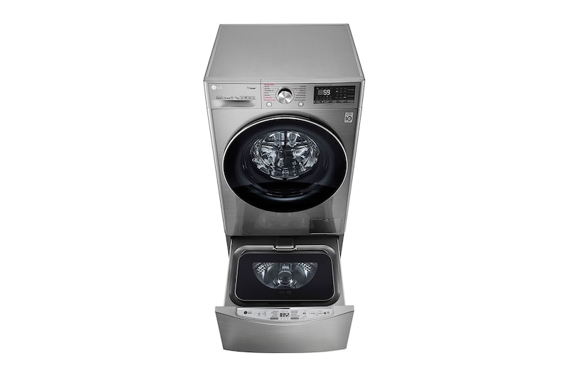 LG Lavaseca TWINWash de 14 kg de Lavado y 07 kg de Secado, con AI DD, Steam+ y conectividad Wi-Fi, WD12VVC3S6C-WT2VM
