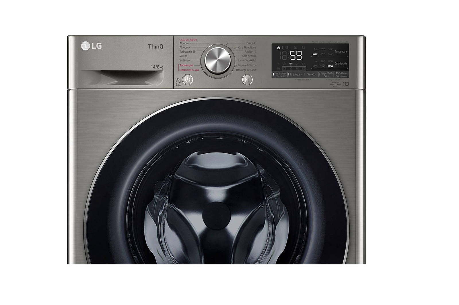 LG Lavaseca de 14Kg de Lavado y 8Kg de Secado, AI DD™ y ThinQ, WD14PVC4S6C