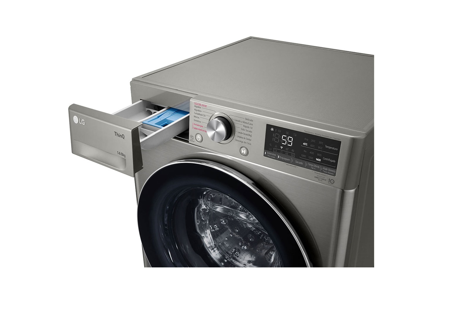 LG Lavaseca de 14Kg de Lavado y 8Kg de Secado, AI DD™ y ThinQ, WD14PVC4S6C