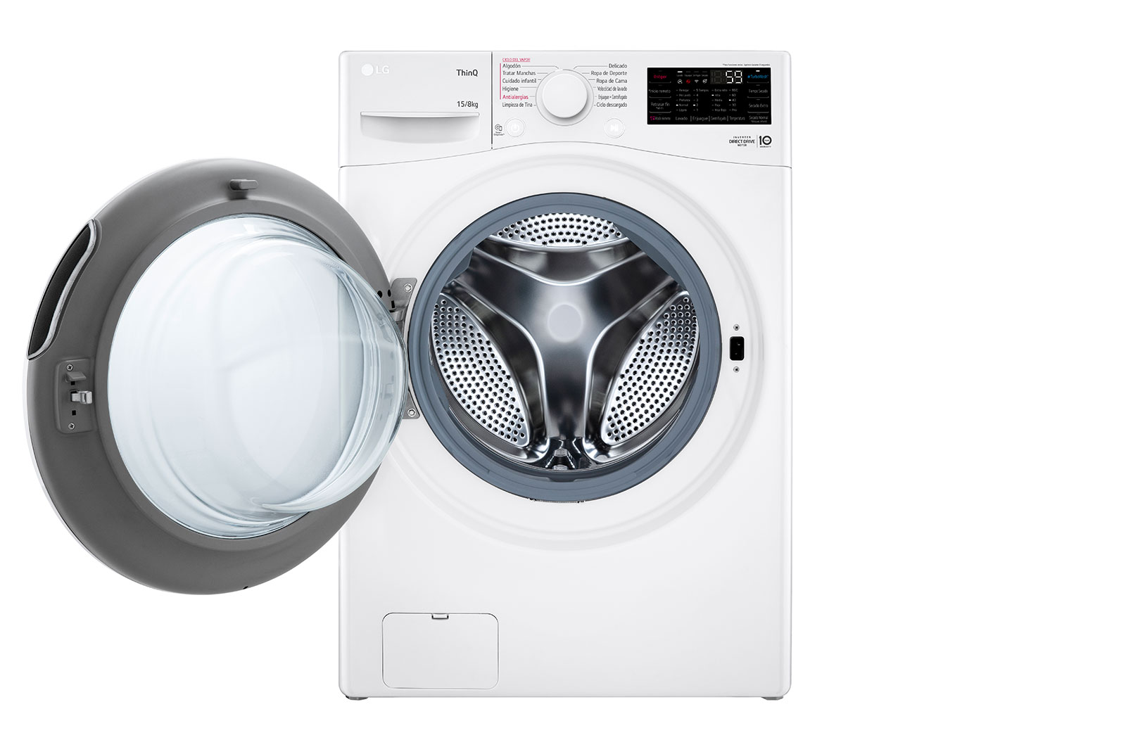 LG Lavaseca de 15Kg de Lavado y 8Kg de Secado, AI DD™ y ThinQ, WD15WG2SP