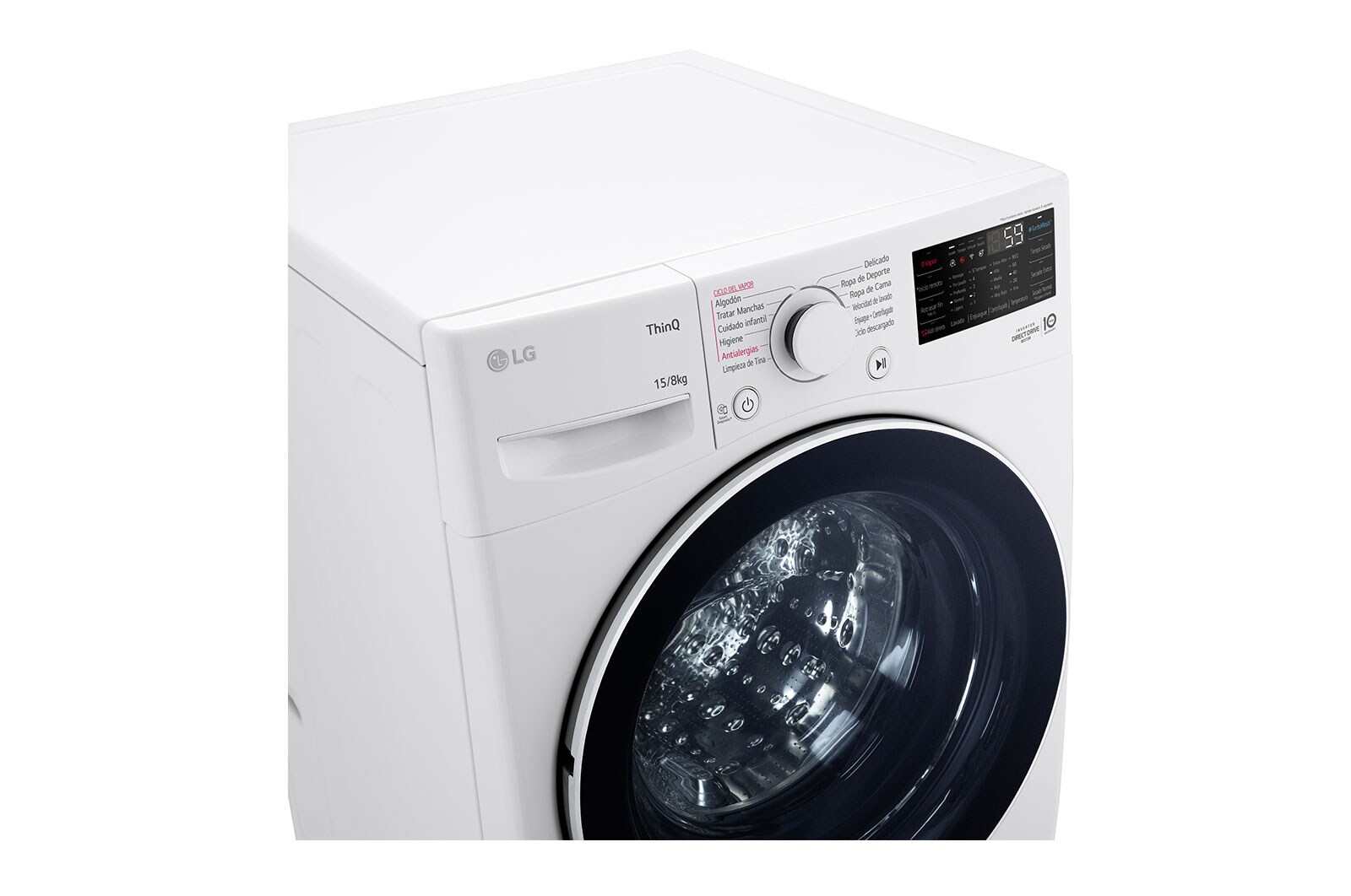 LG Lavaseca de 15Kg de Lavado y 8Kg de Secado, AI DD™ y ThinQ, WD15WG2SP