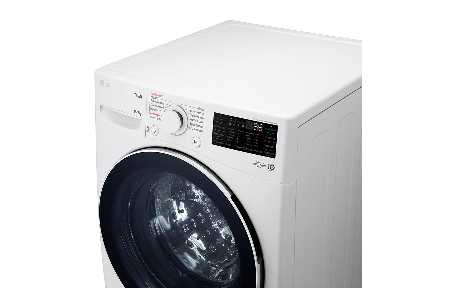 LG Lavaseca de 15Kg de Lavado y 8Kg de Secado, AI DD™ y ThinQ, WD15WG2SP