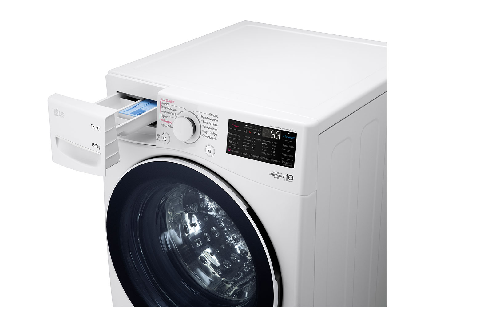 LG Lavaseca de 15Kg de Lavado y 8Kg de Secado, AI DD™ y ThinQ, WD15WG2SP