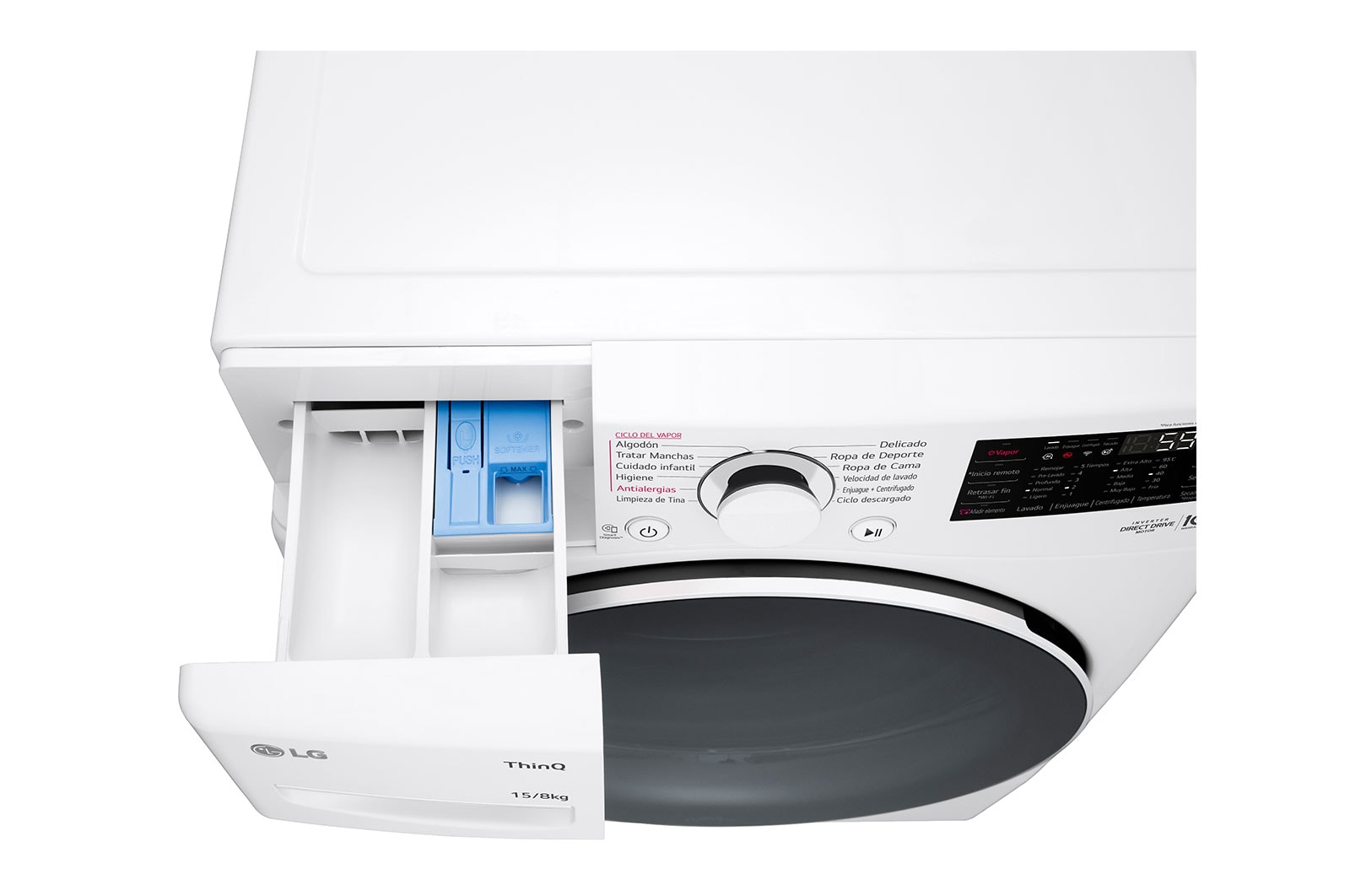 LG Lavaseca de 15Kg de Lavado y 8Kg de Secado, AI DD™ y ThinQ, WD15WG2SP