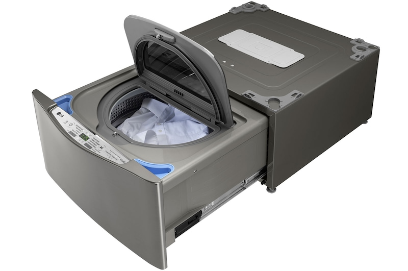 LG Lavadora de 2.5 kg, carga superior, TWINWash Mini, con Conectividad Wi-Fi, plateado oscuro, WD2100PM