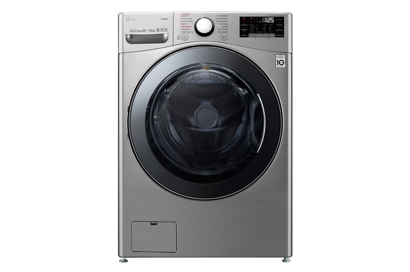 LG Lavaseca de 22 kg de Lavado y 13 kg de Secado, carga frontal con 6MotionDD, Steam y conectividad Wi-Fi, WD22VV2S6