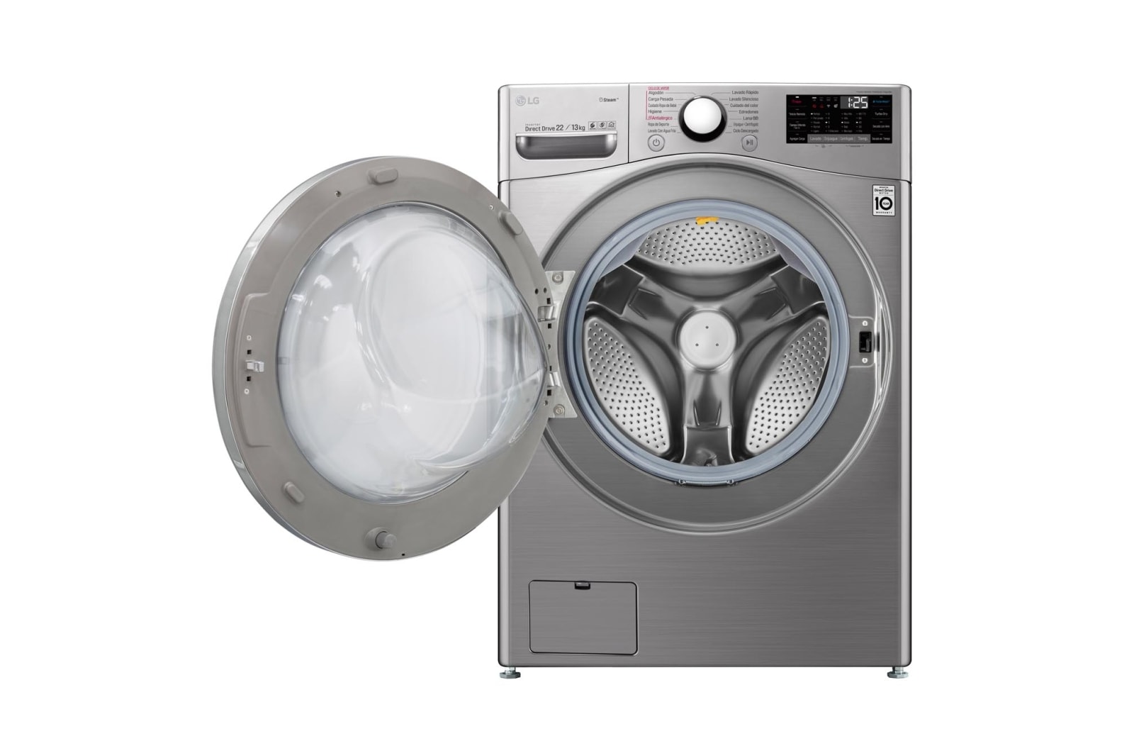 LG Lavaseca de 22 kg de Lavado y 13 kg de Secado, carga frontal con 6MotionDD, Steam y conectividad Wi-Fi, WD22VV2S6