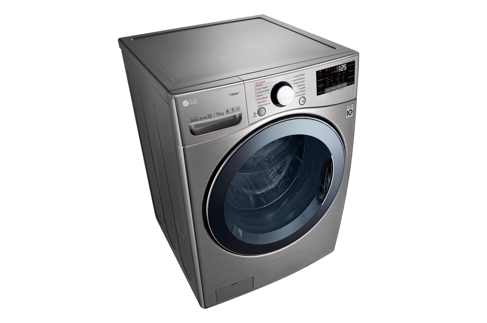 LG Lavaseca de 22 kg de Lavado y 13 kg de Secado, carga frontal con 6MotionDD, Steam y conectividad Wi-Fi, WD22VV2S6